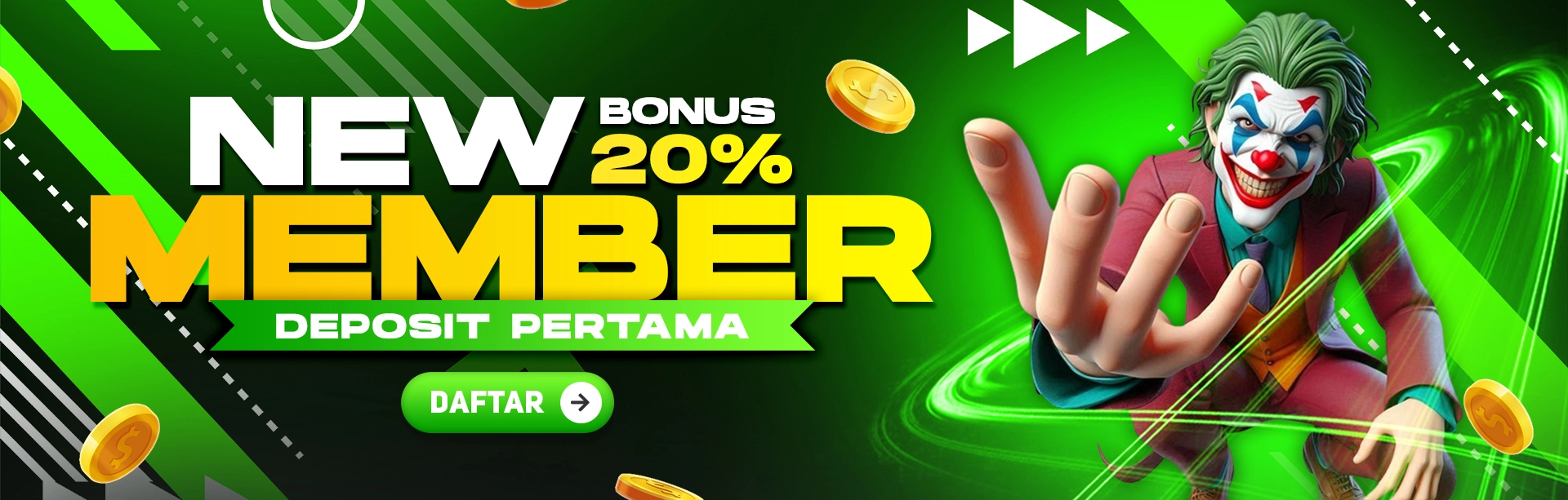 WELCOME BONUS 20%
